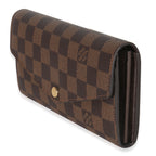 Louis Vuitton Damier Ebene Canvas Sarah Wallet