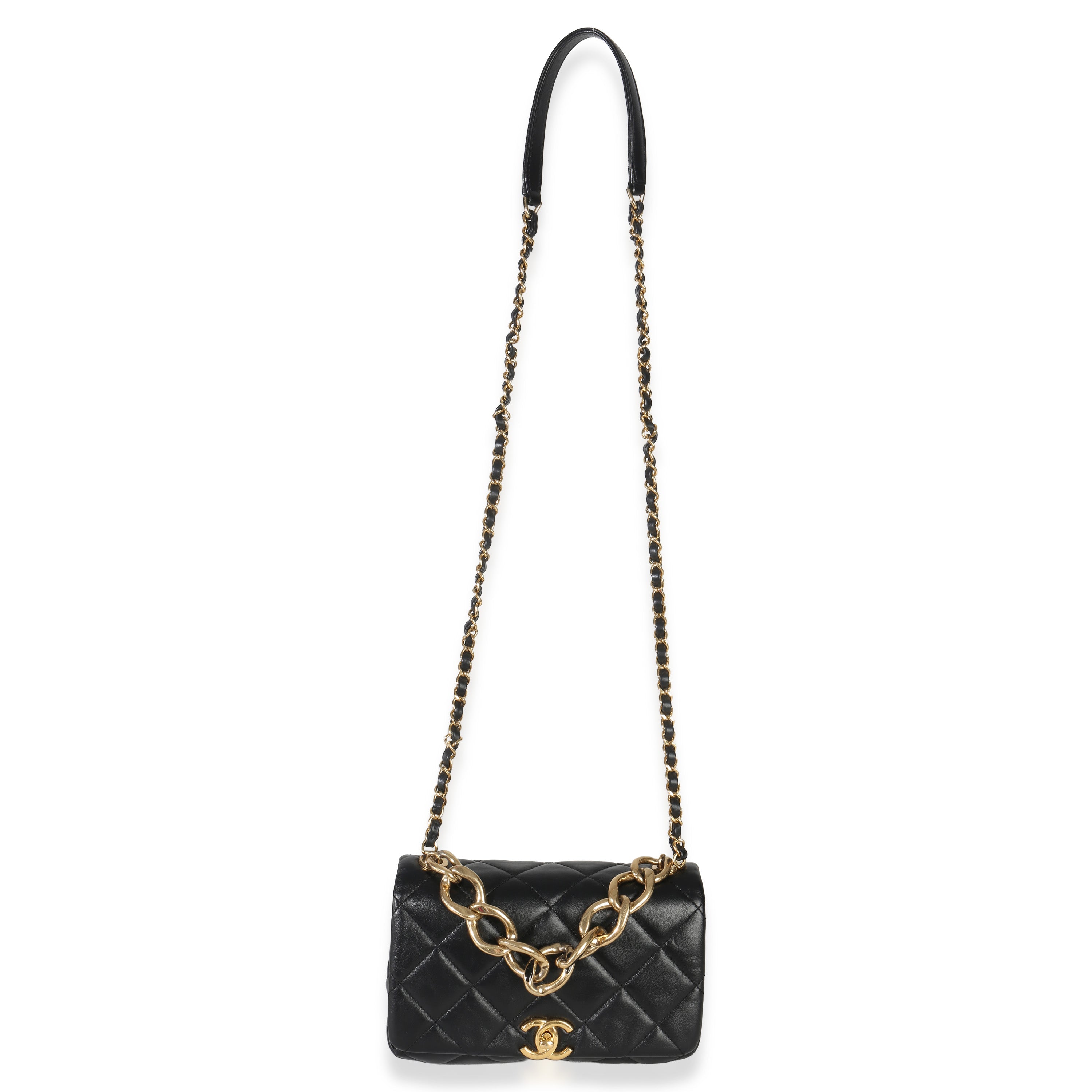 Chanel Black Quilted Lambskin Small Colour Match Flap Bag