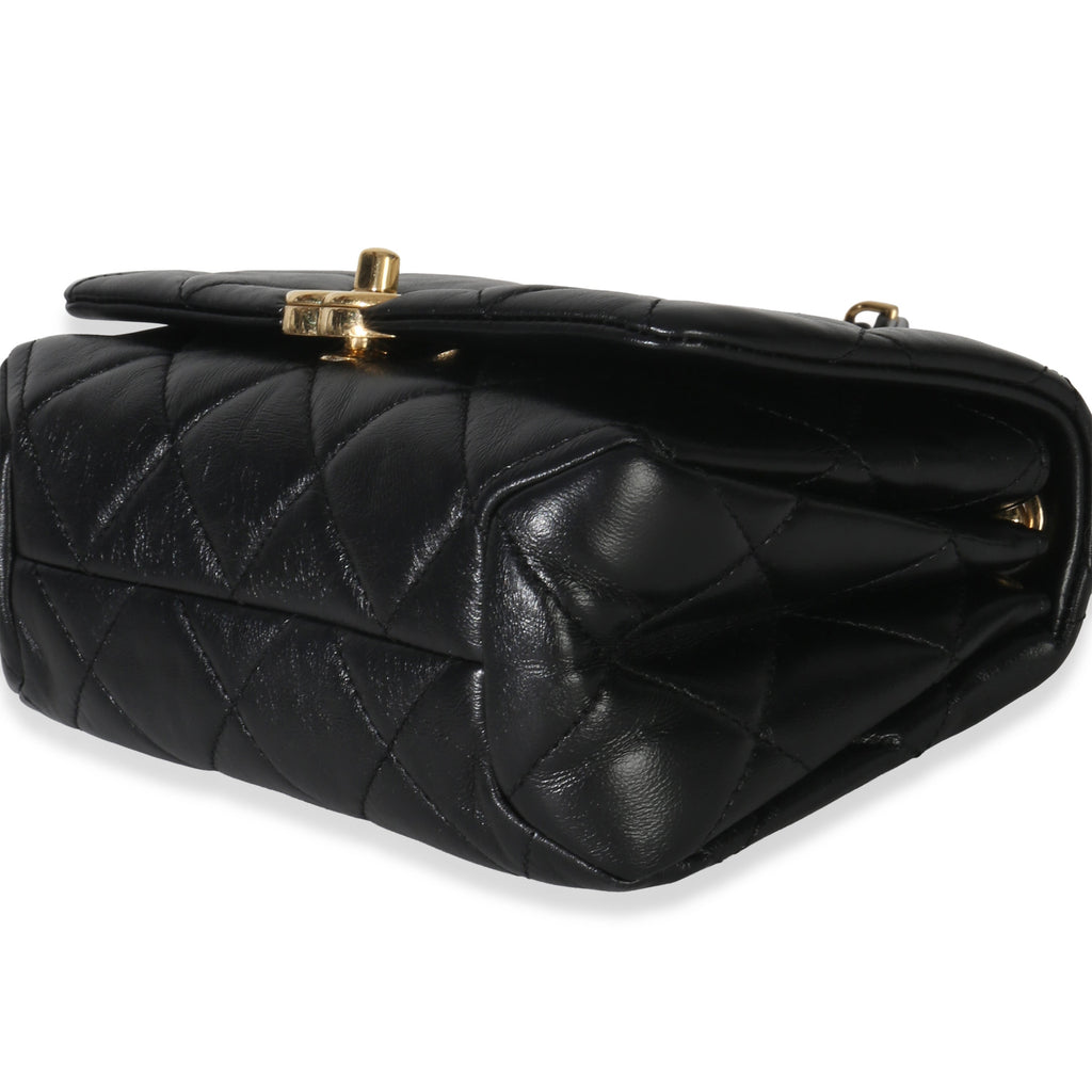 Chanel Black Quilted Lambskin Small Colour Match Flap Bag