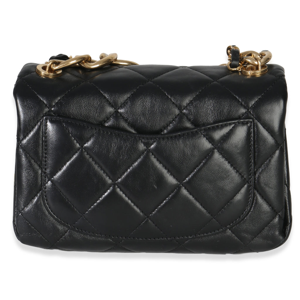 Chanel Black Quilted Lambskin Small Colour Match Flap Bag