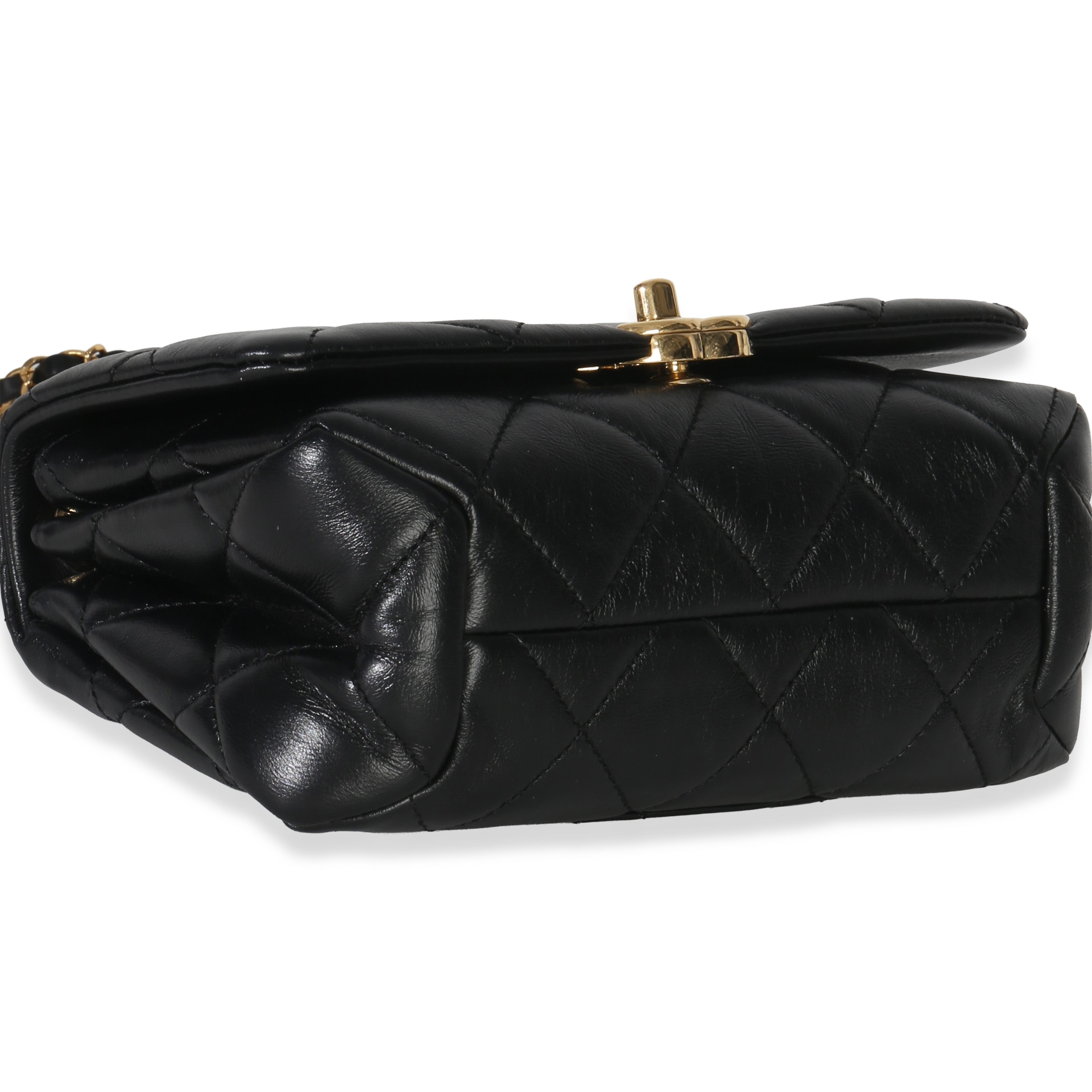 Chanel Black Quilted Lambskin Small Colour Match Flap Bag