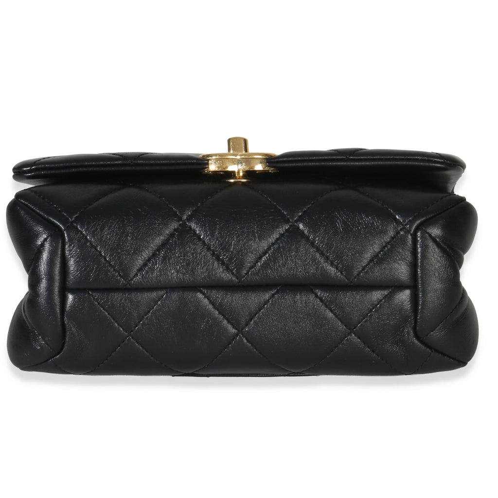 Chanel Black Quilted Lambskin Small Colour Match Flap Bag