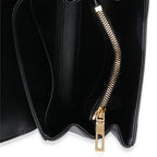Black Satinated Calfskin Small 16 Top Handle Bag