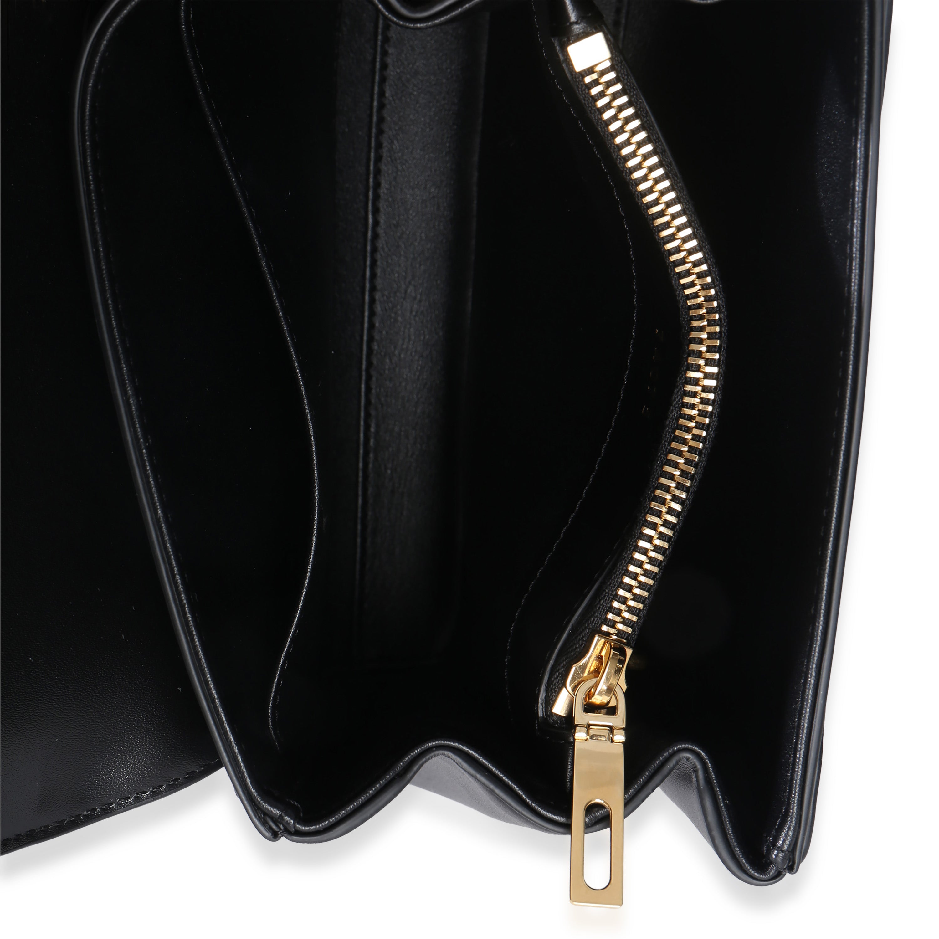 Black Satinated Calfskin Small 16 Top Handle Bag