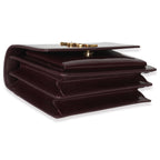 Saint Laurent Red Wine Patent Monogram Small Sunset Bag
