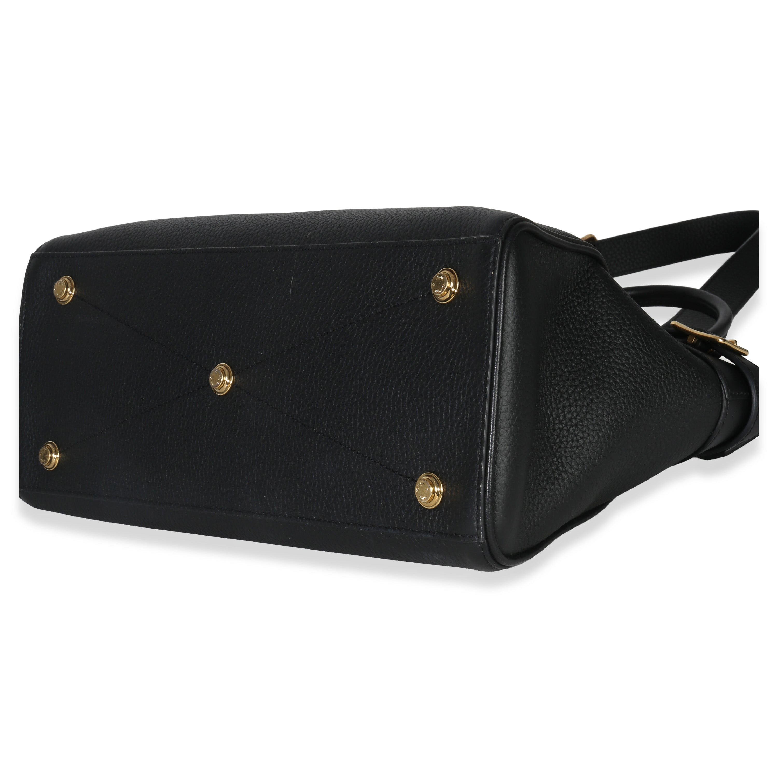 Louis Vuitton Black Grained Calfskin Monogram Vendome MM
