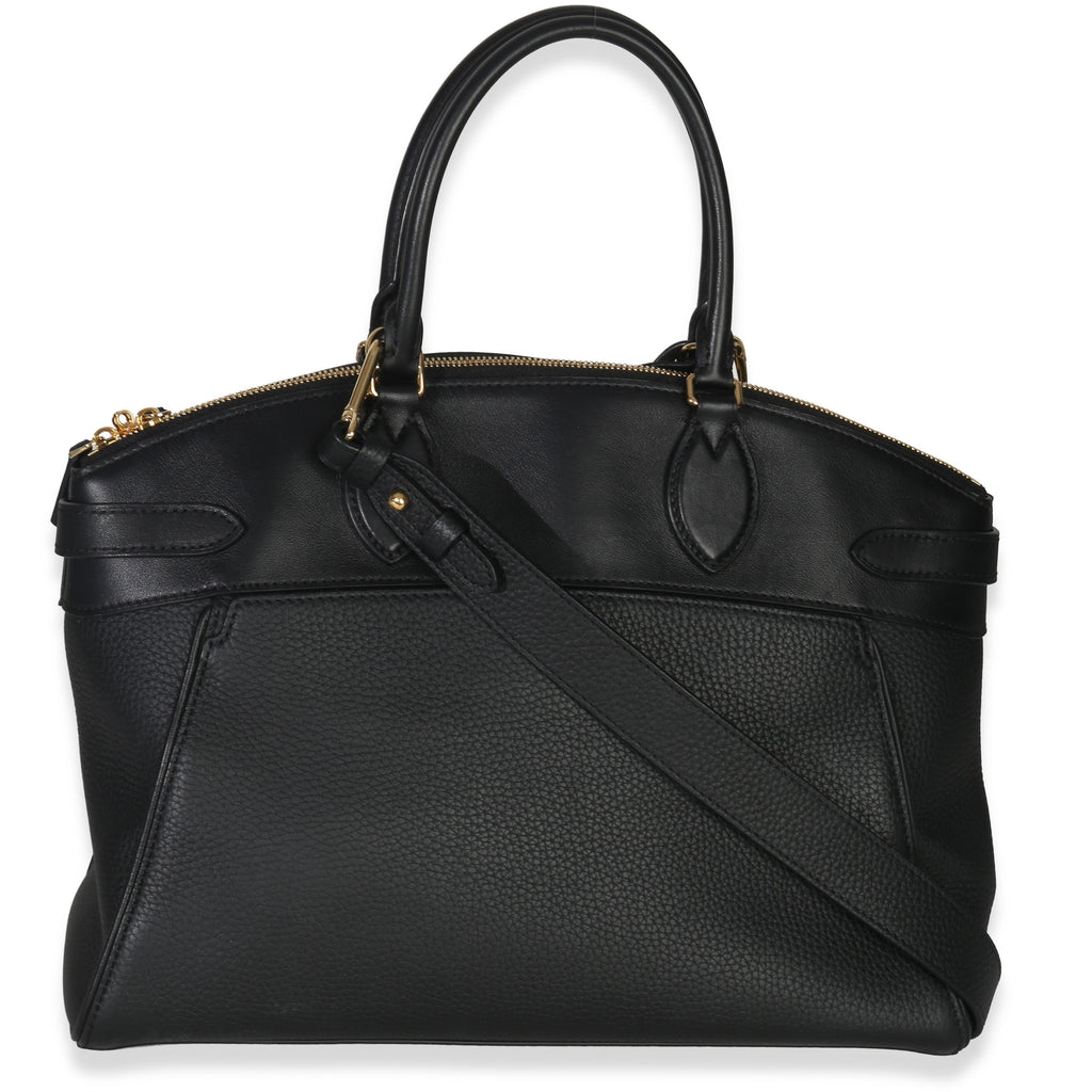 Louis Vuitton Black Grained Calfskin Monogram Vendome MM