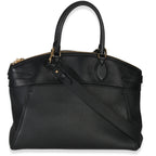 Louis Vuitton Black Grained Calfskin Monogram Vendome MM