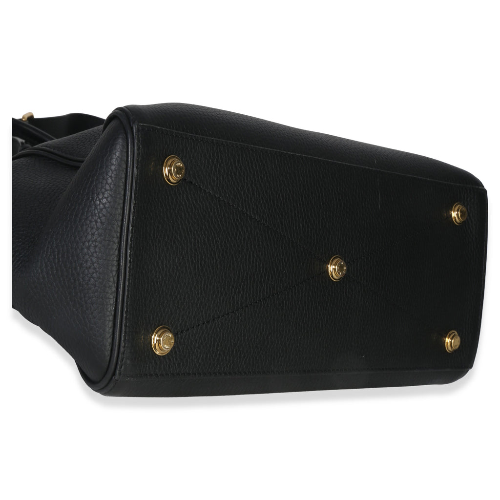 Louis Vuitton Black Grained Calfskin Monogram Vendome MM