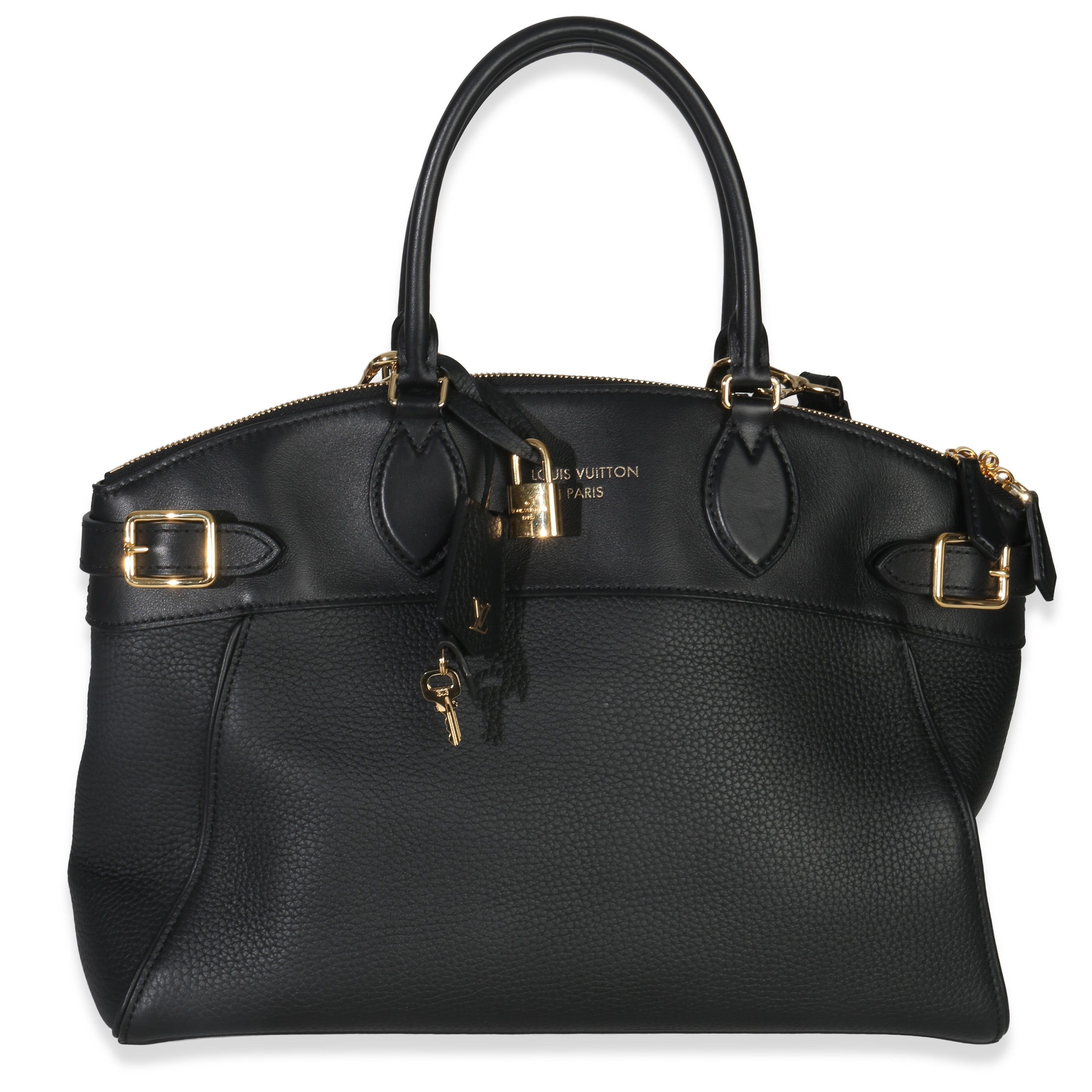 Louis Vuitton Black Grained Calfskin Monogram Vendome MM