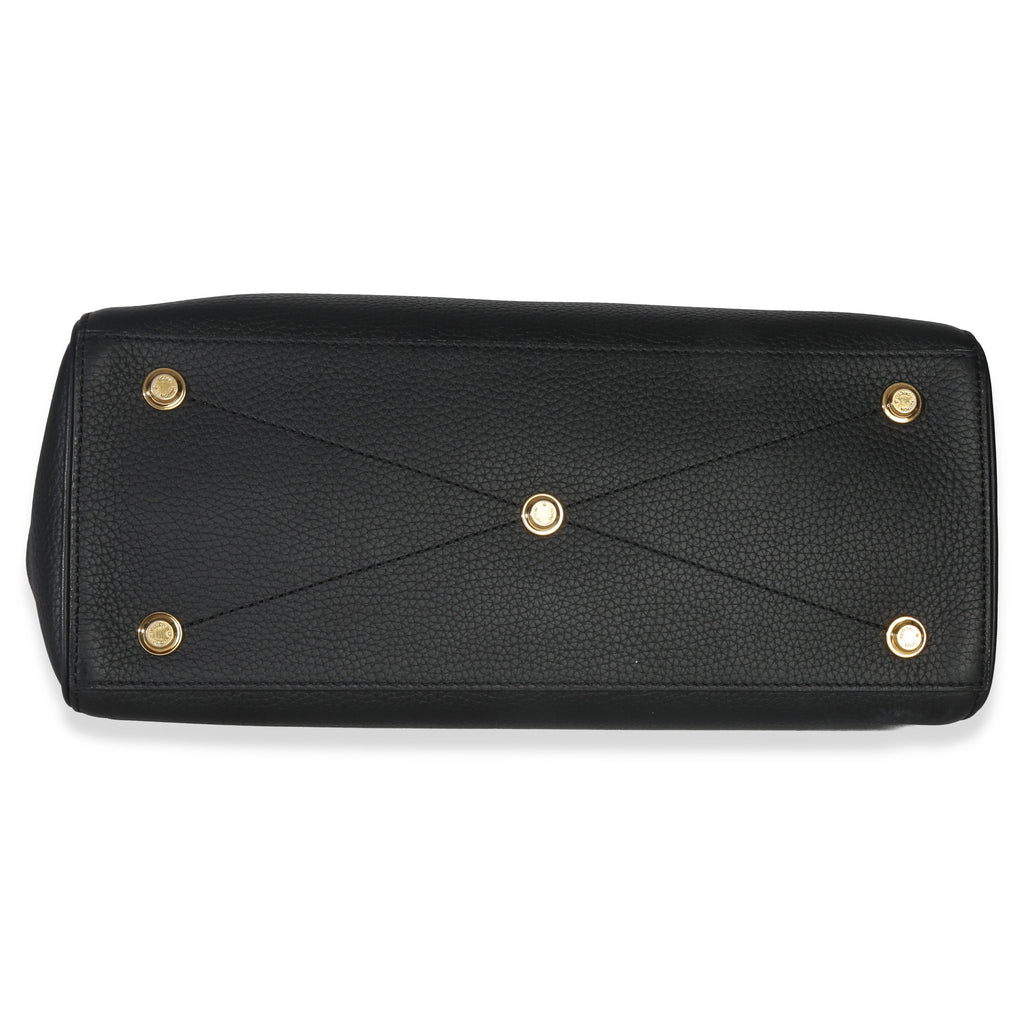 Louis Vuitton Black Grained Calfskin Monogram Vendome MM