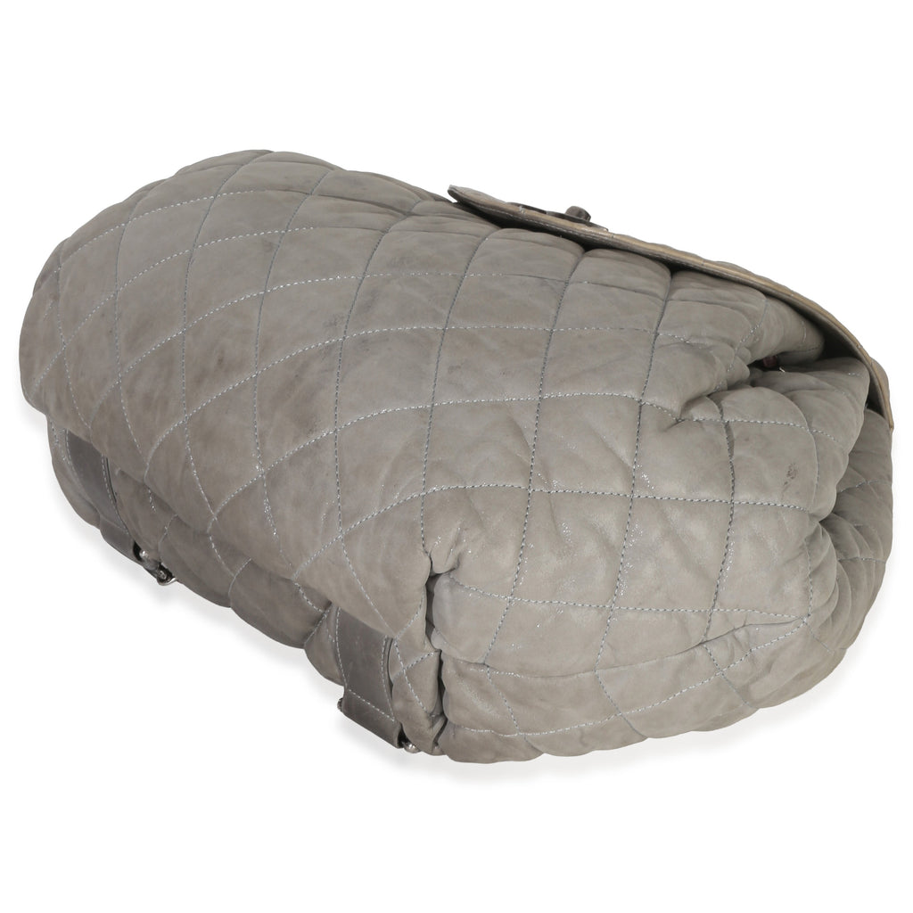 Chanel Grey Quilted Calfskin In The Mix Backpack