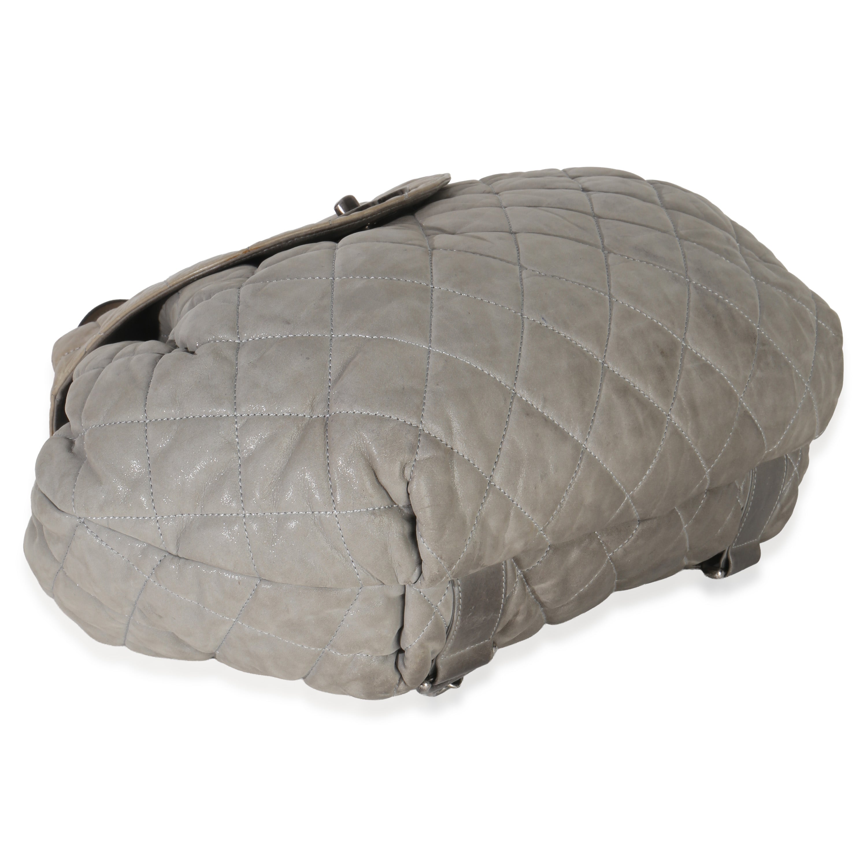 Chanel Grey Quilted Calfskin In The Mix Backpack