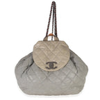 Chanel Grey Quilted Calfskin In The Mix Backpack