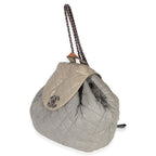Chanel Grey Quilted Calfskin In The Mix Backpack