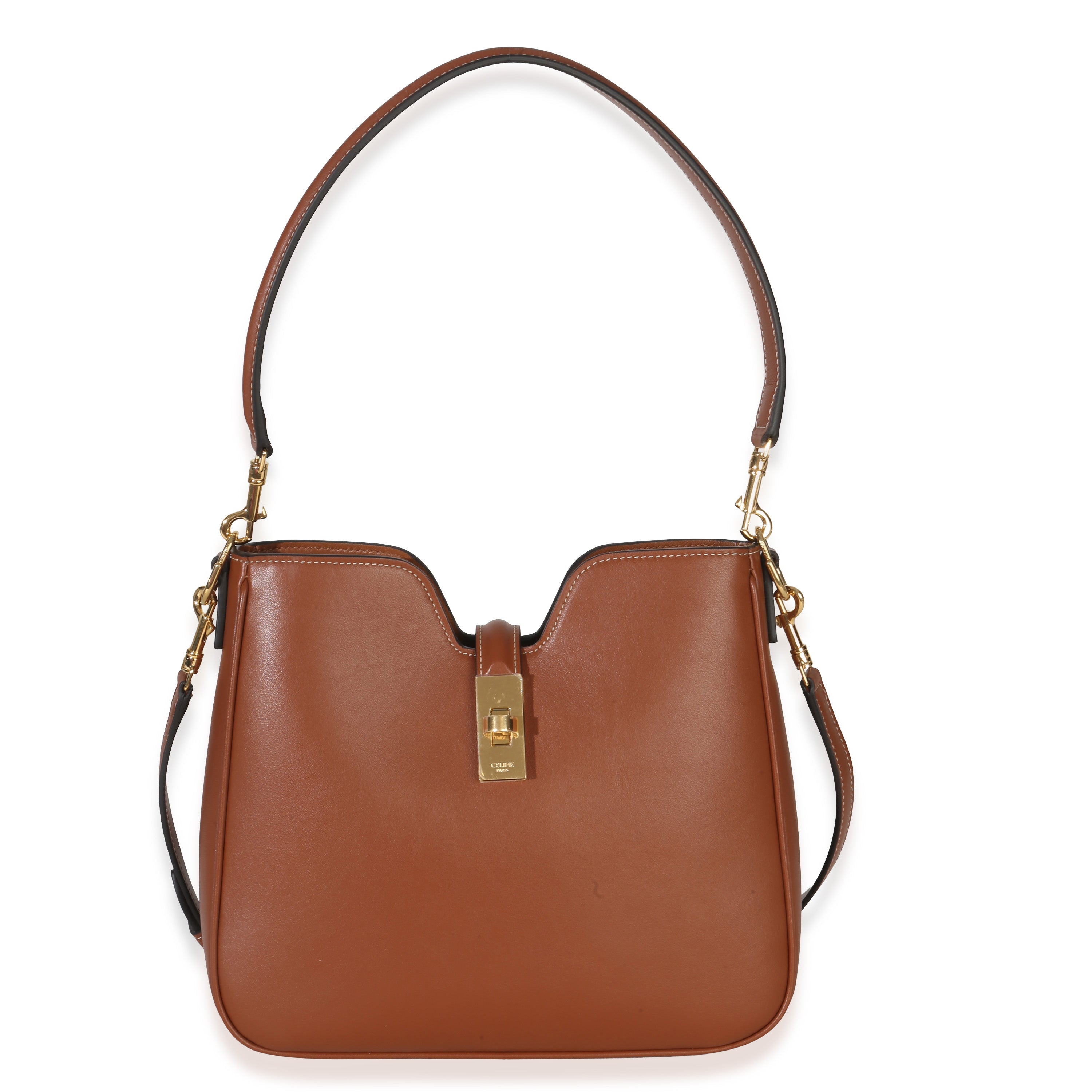 Tan Smooth Calfskin Small Camille 16 Soft Shoulder Bag