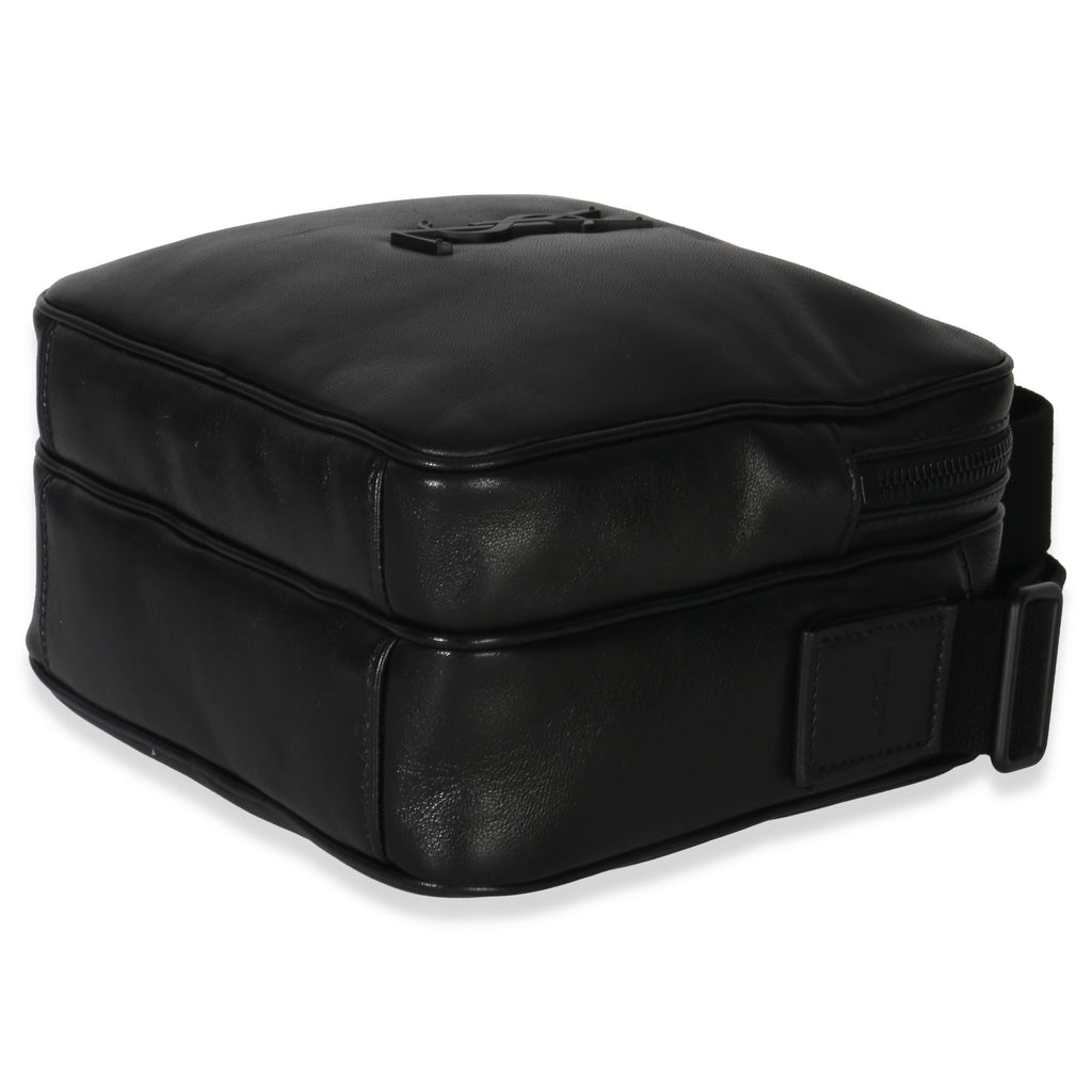Saint Laurent Black Lambskin Monogram Niki Cube Camera Bag