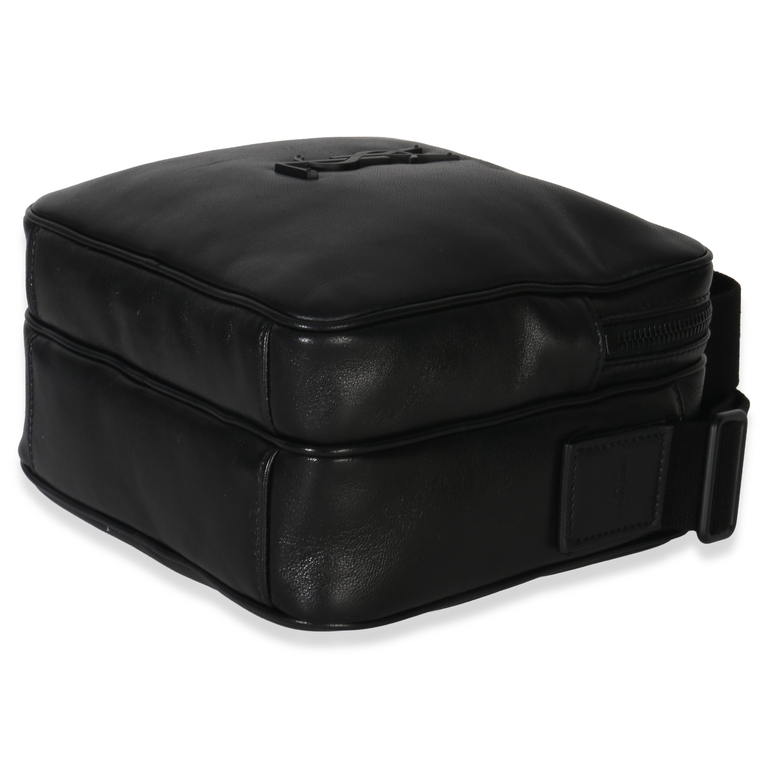 Saint Laurent Black Lambskin Monogram Niki Cube Camera Bag