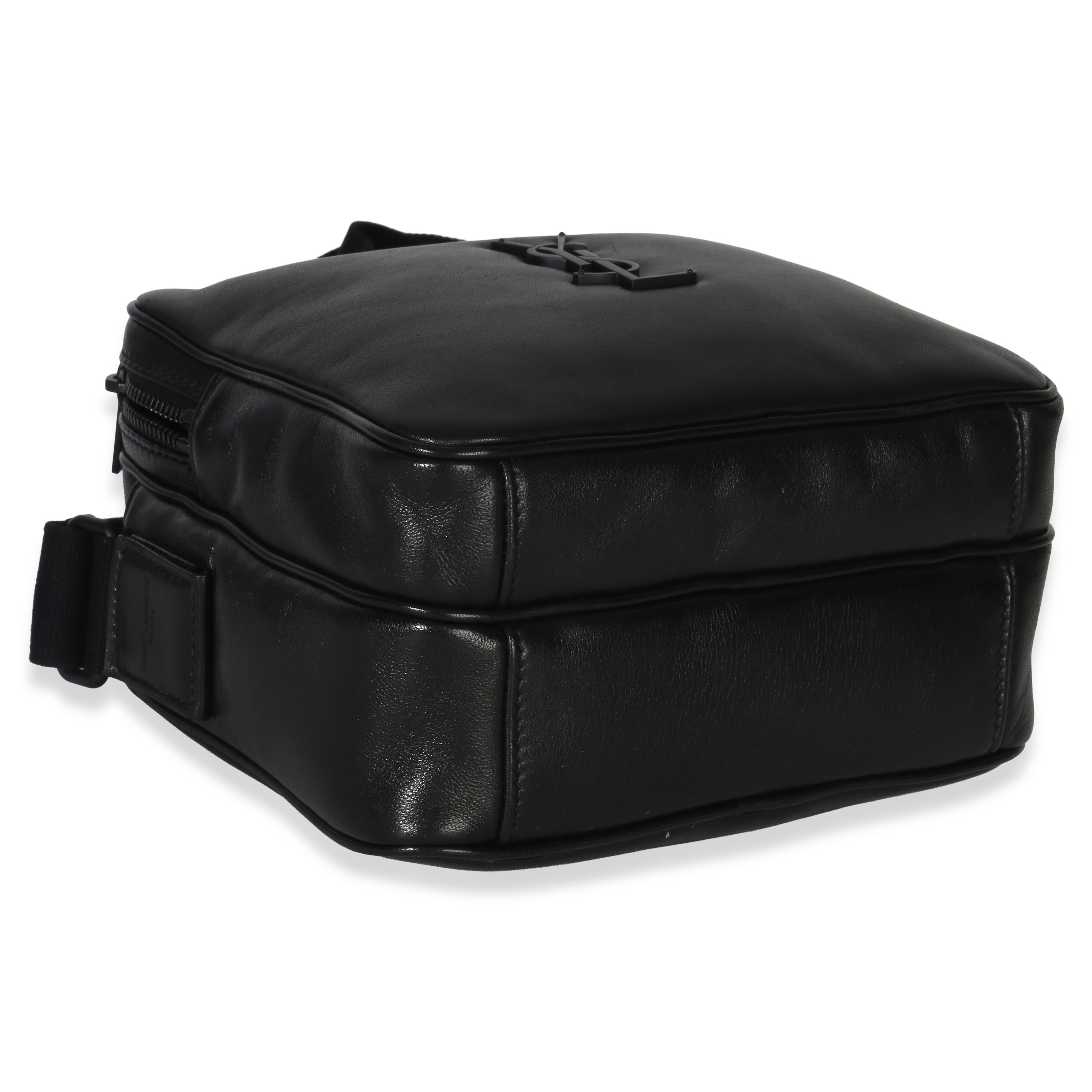 Saint Laurent Black Lambskin Monogram Niki Cube Camera Bag