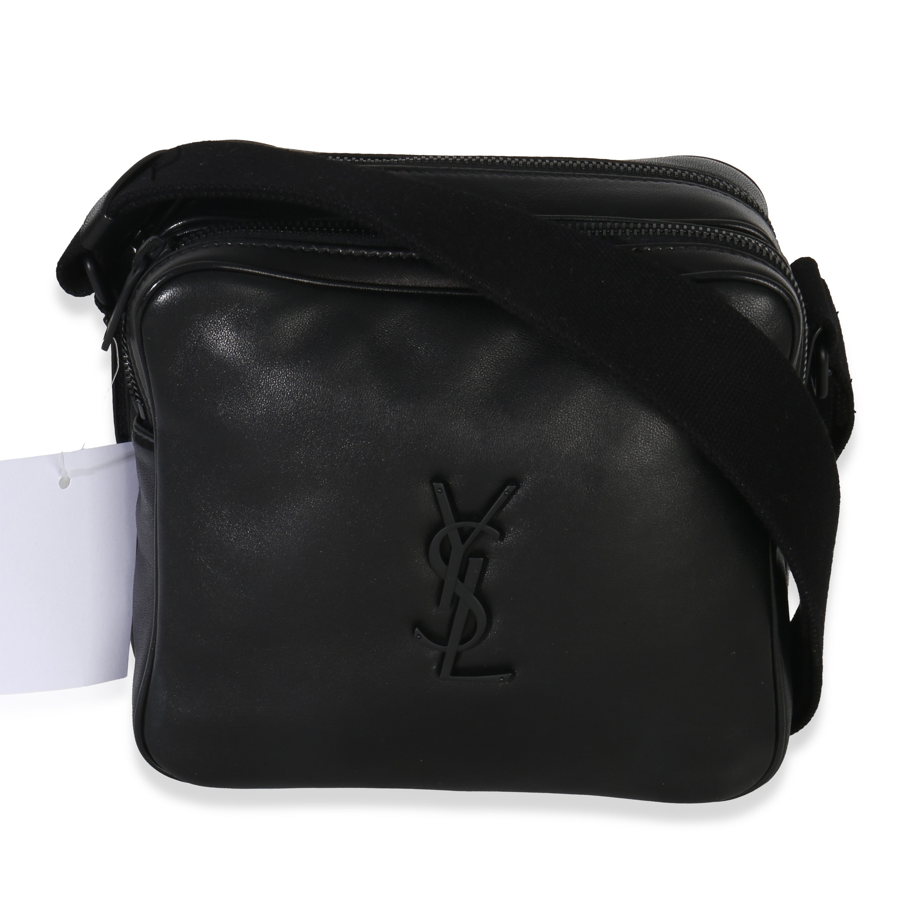 Saint Laurent Black Lambskin Monogram Niki Cube Camera Bag