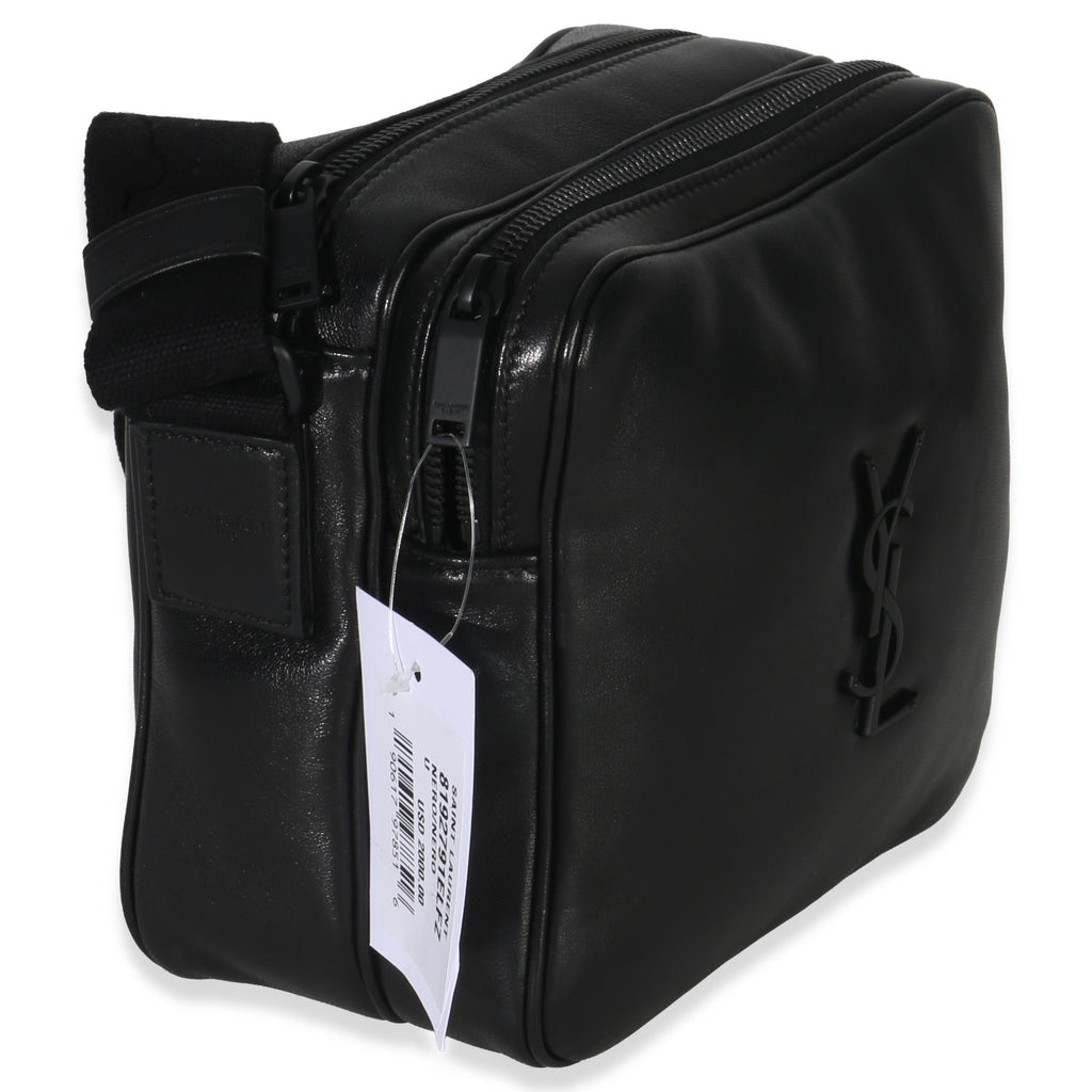 Saint Laurent Black Lambskin Monogram Niki Cube Camera Bag