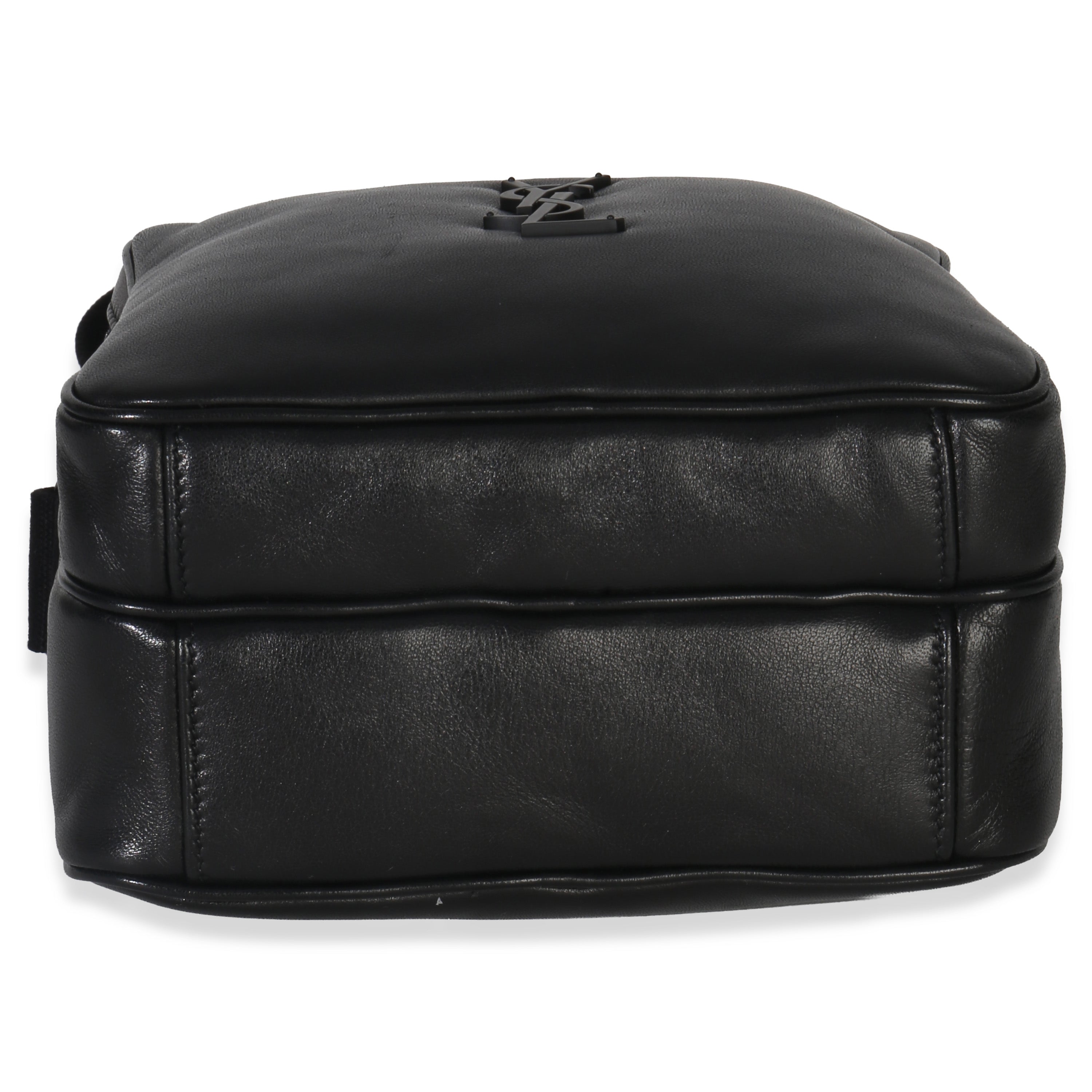 Saint Laurent Black Lambskin Monogram Niki Cube Camera Bag