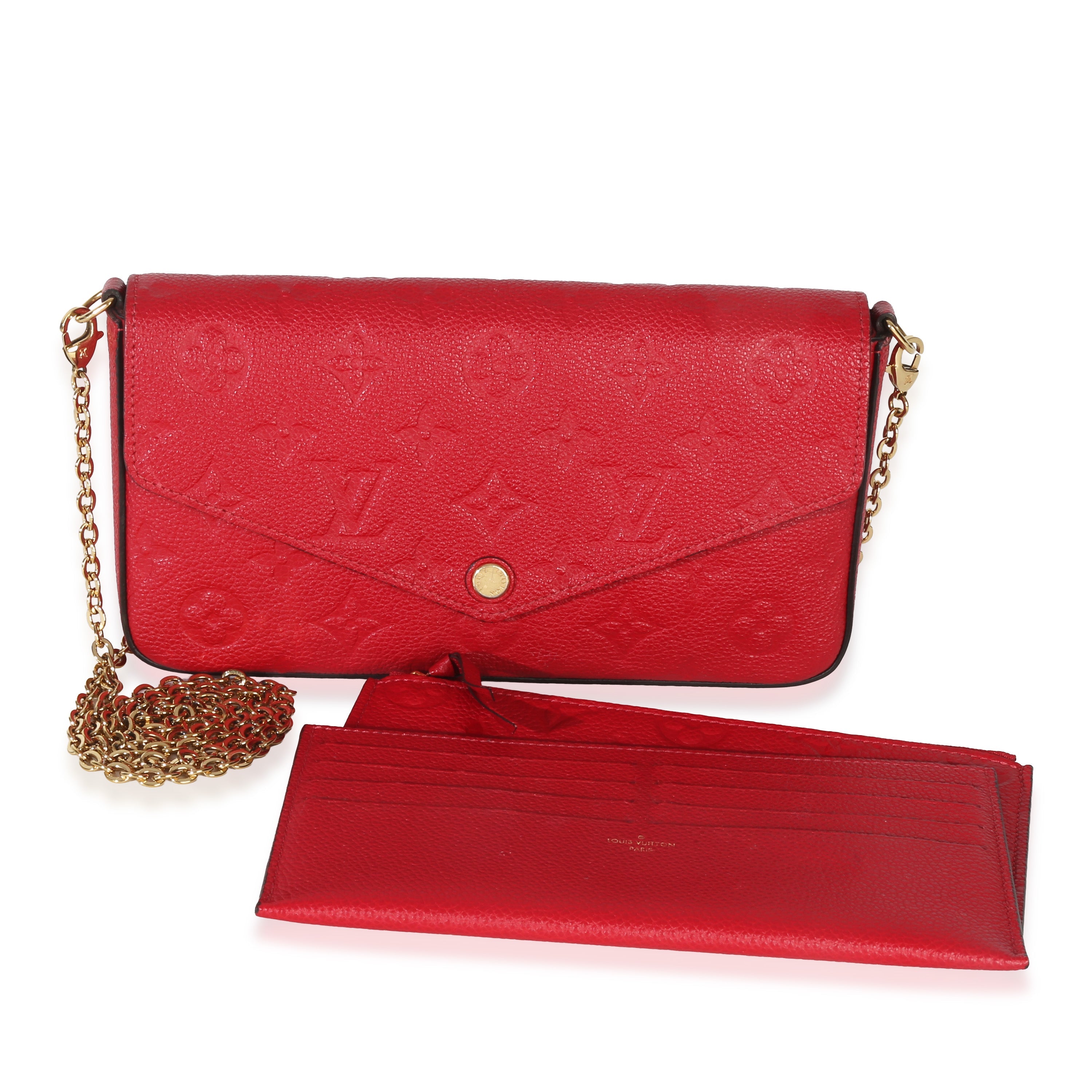 Louis Vuitton Scarlet Monogram Empreinte Félicie Pochette