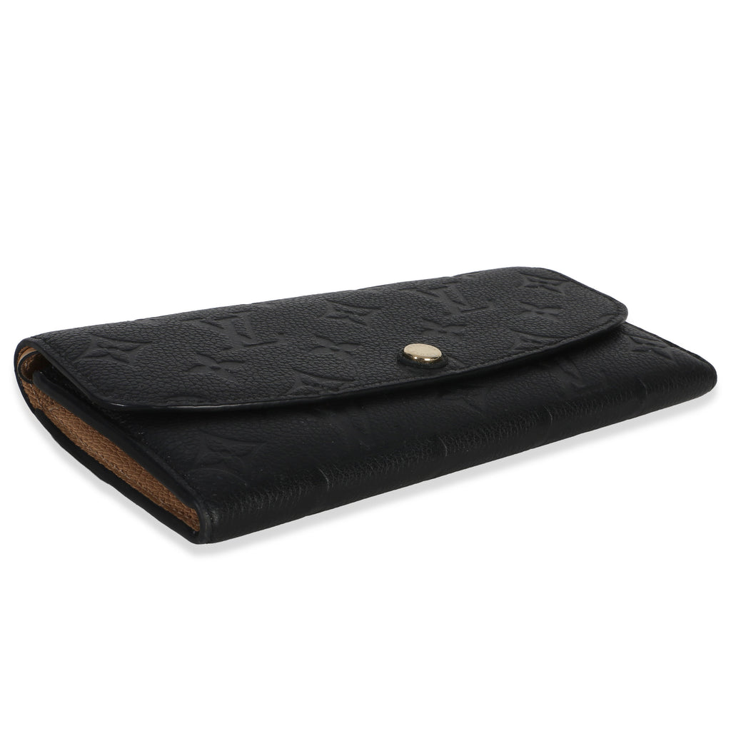 Louis Vuitton Black Dune Monogram Empreinte Emilie Wallet