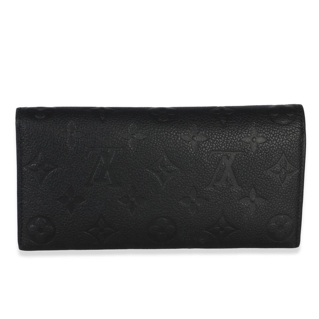 Louis Vuitton Black Dune Monogram Empreinte Emilie Wallet