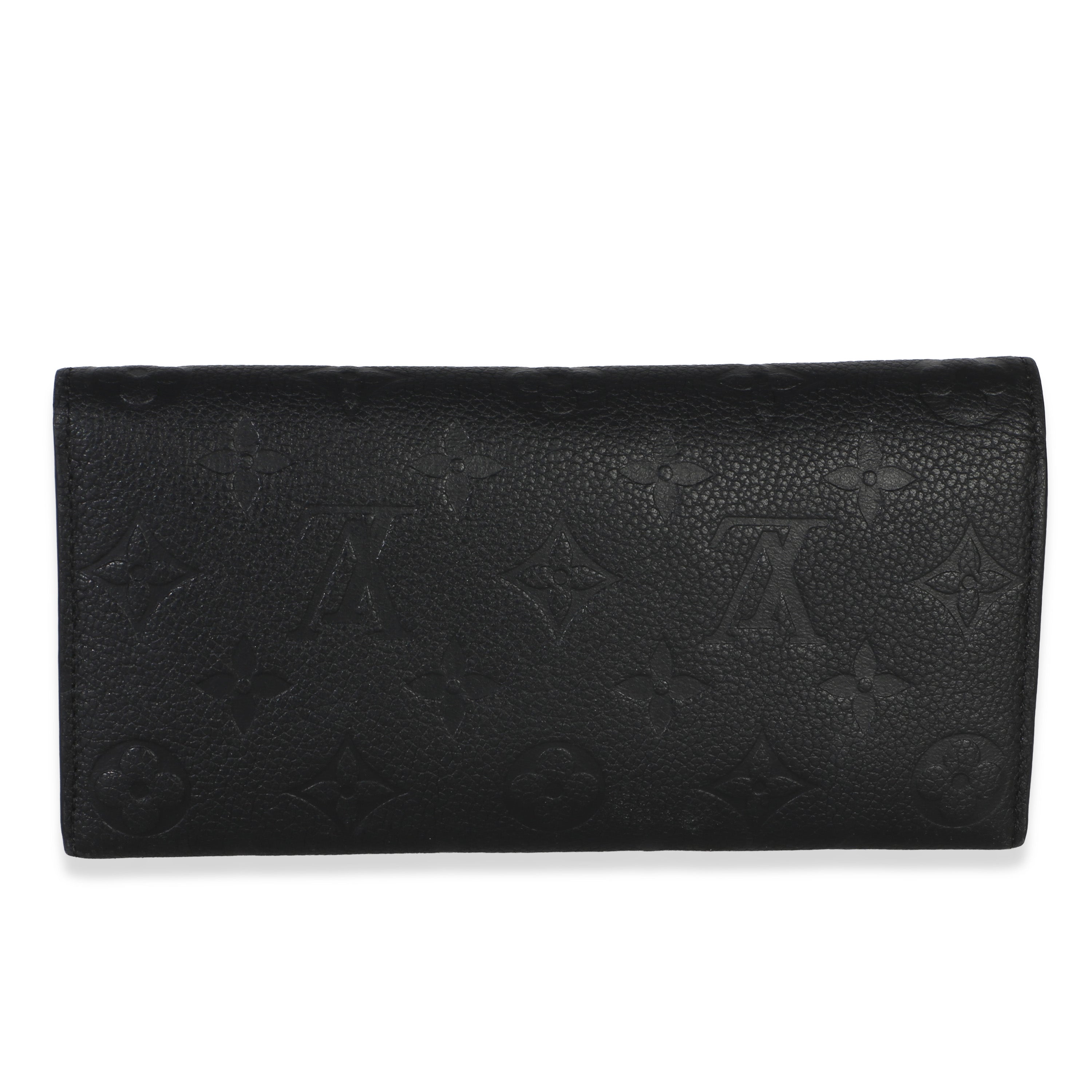 Louis Vuitton Black Dune Monogram Empreinte Emilie Wallet
