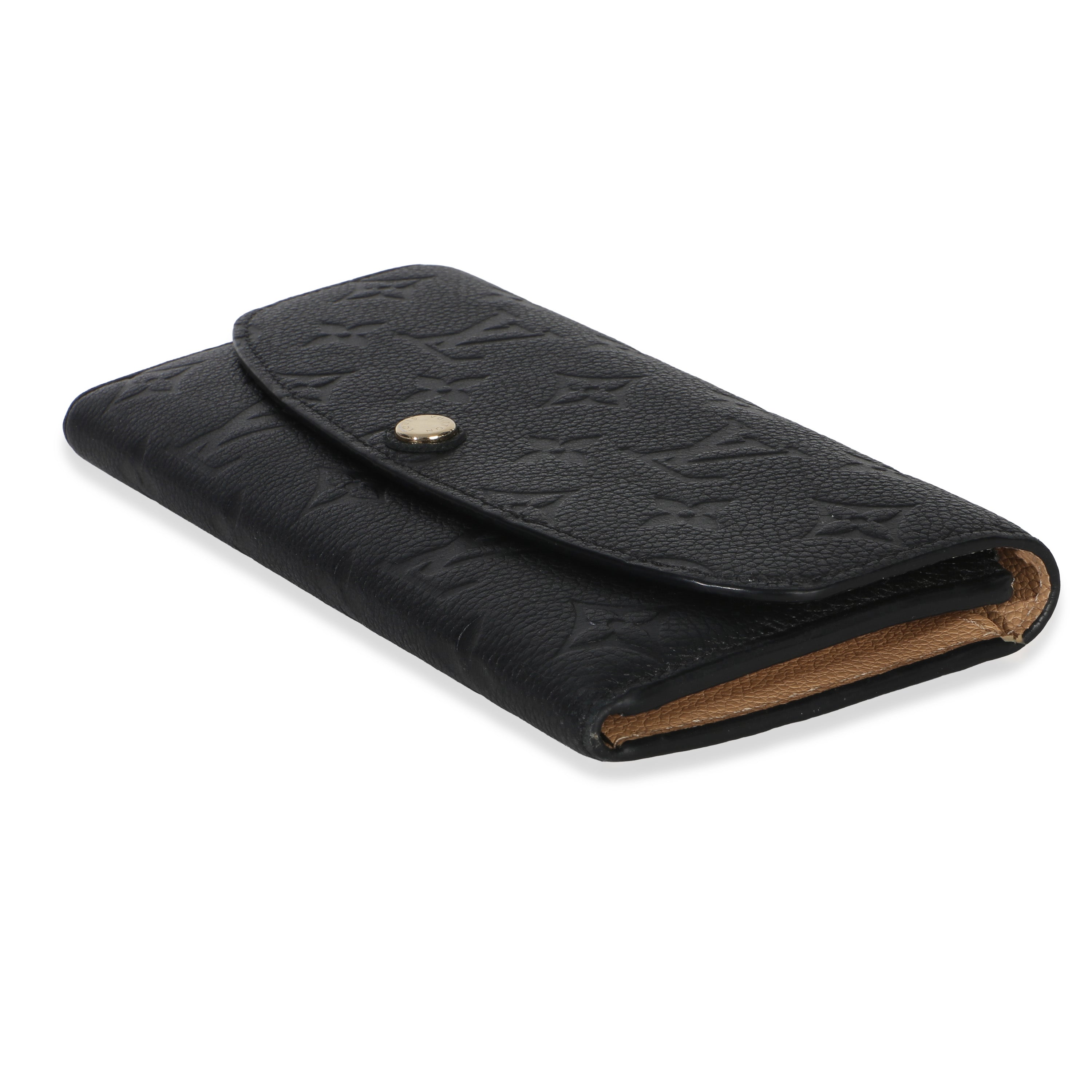 Louis Vuitton Black Dune Monogram Empreinte Emilie Wallet