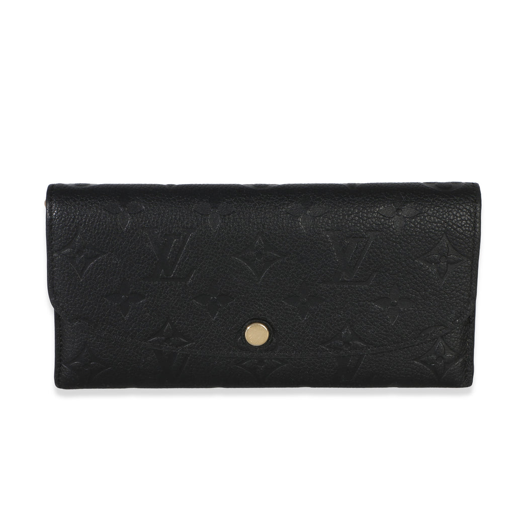 Louis Vuitton Black Dune Monogram Empreinte Emilie Wallet
