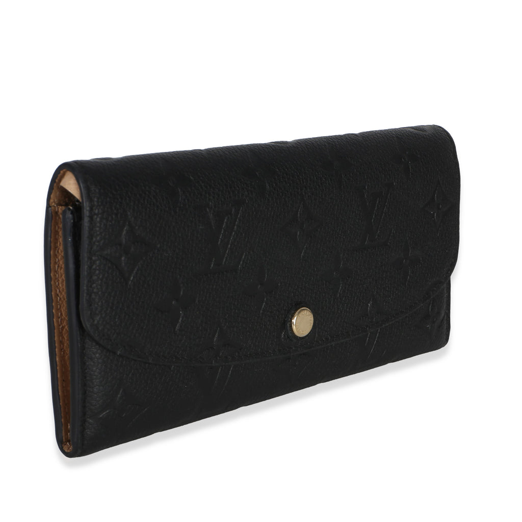 Louis Vuitton Black Dune Monogram Empreinte Emilie Wallet