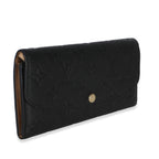 Louis Vuitton Black Dune Monogram Empreinte Emilie Wallet