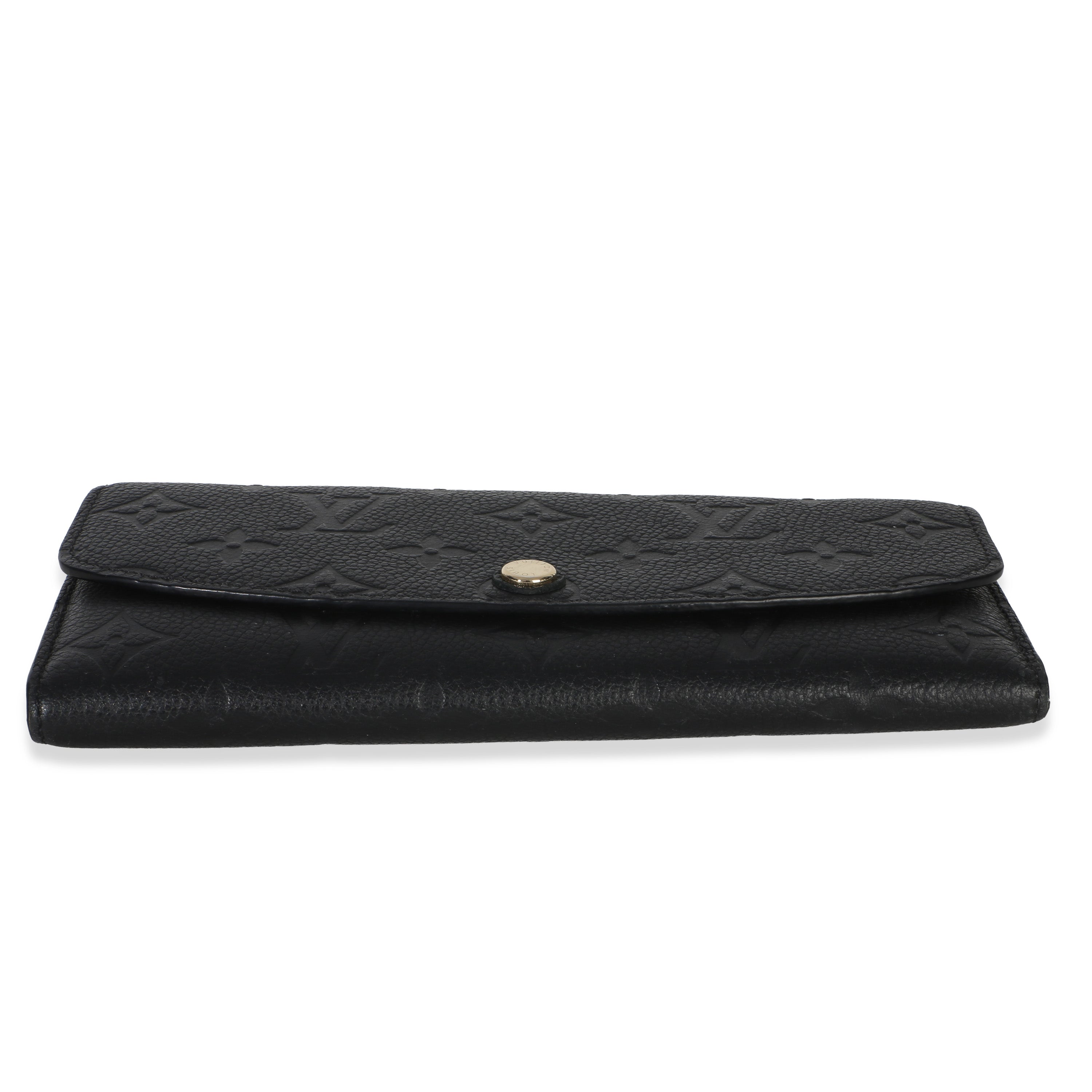 Louis Vuitton Black Dune Monogram Empreinte Emilie Wallet