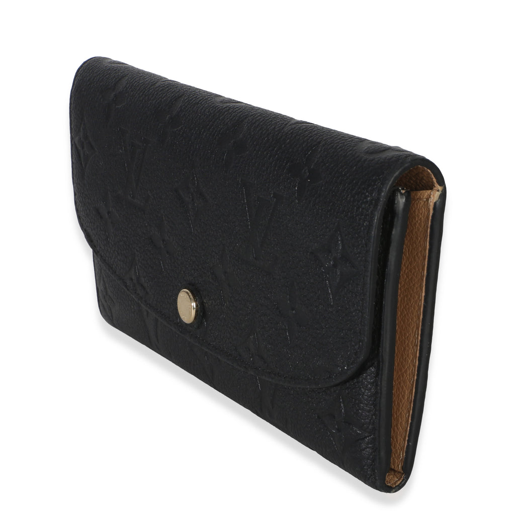 Louis Vuitton Black Dune Monogram Empreinte Emilie Wallet