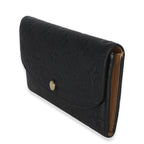 Louis Vuitton Black Dune Monogram Empreinte Emilie Wallet