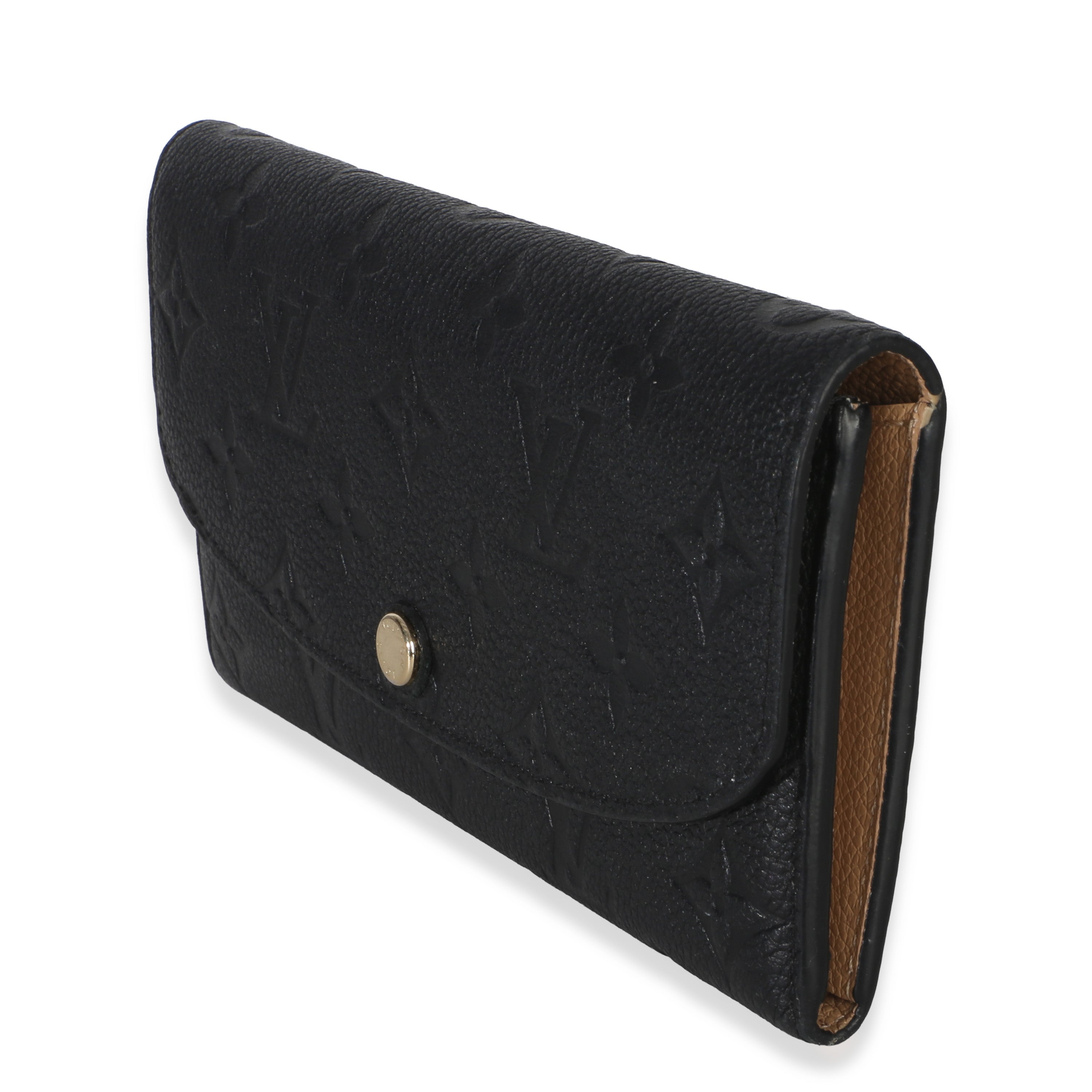 Louis Vuitton Black Dune Monogram Empreinte Emilie Wallet