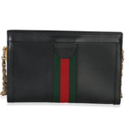Gucci Black Calfskin GG Ophidia Small Web Chain Bag