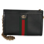 Gucci Black Calfskin GG Ophidia Small Web Chain Bag