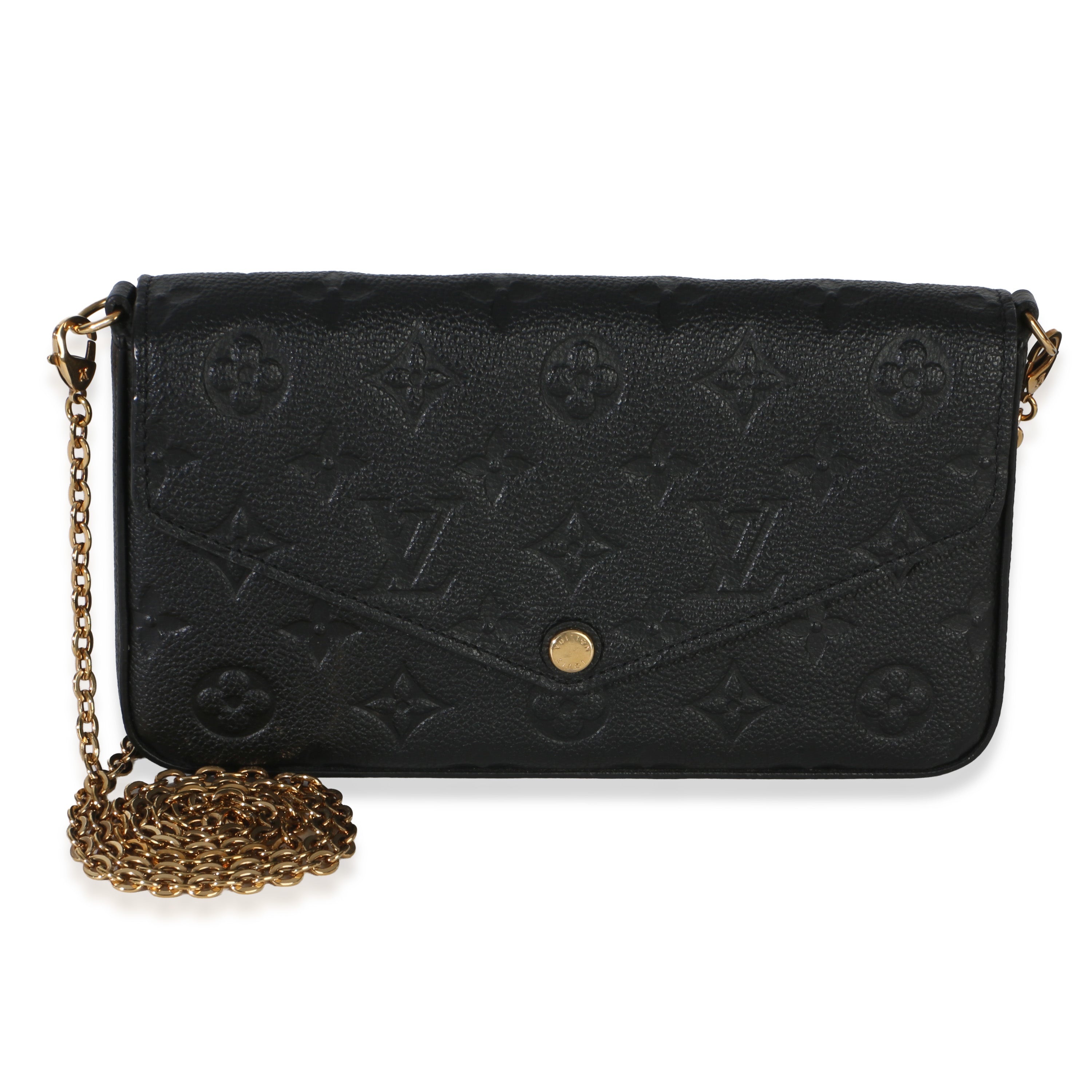 Louis Vuitton Black Monogram Empreinte Felicie Pochete