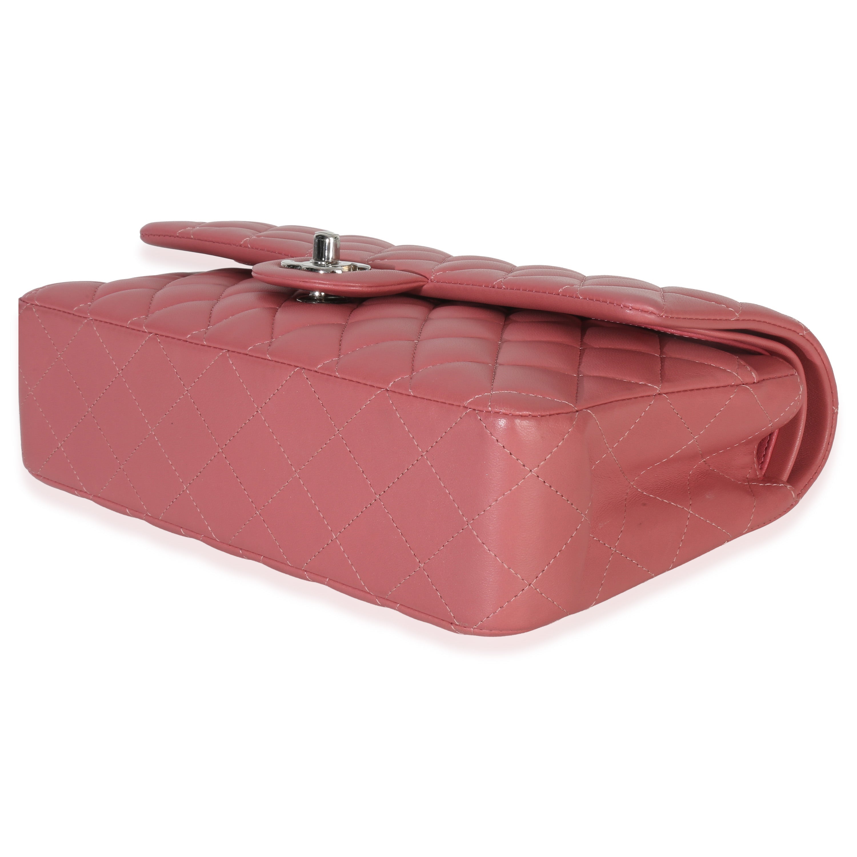 Chanel Pink Quilted Lambskin Medium Classic Double Flap Bag