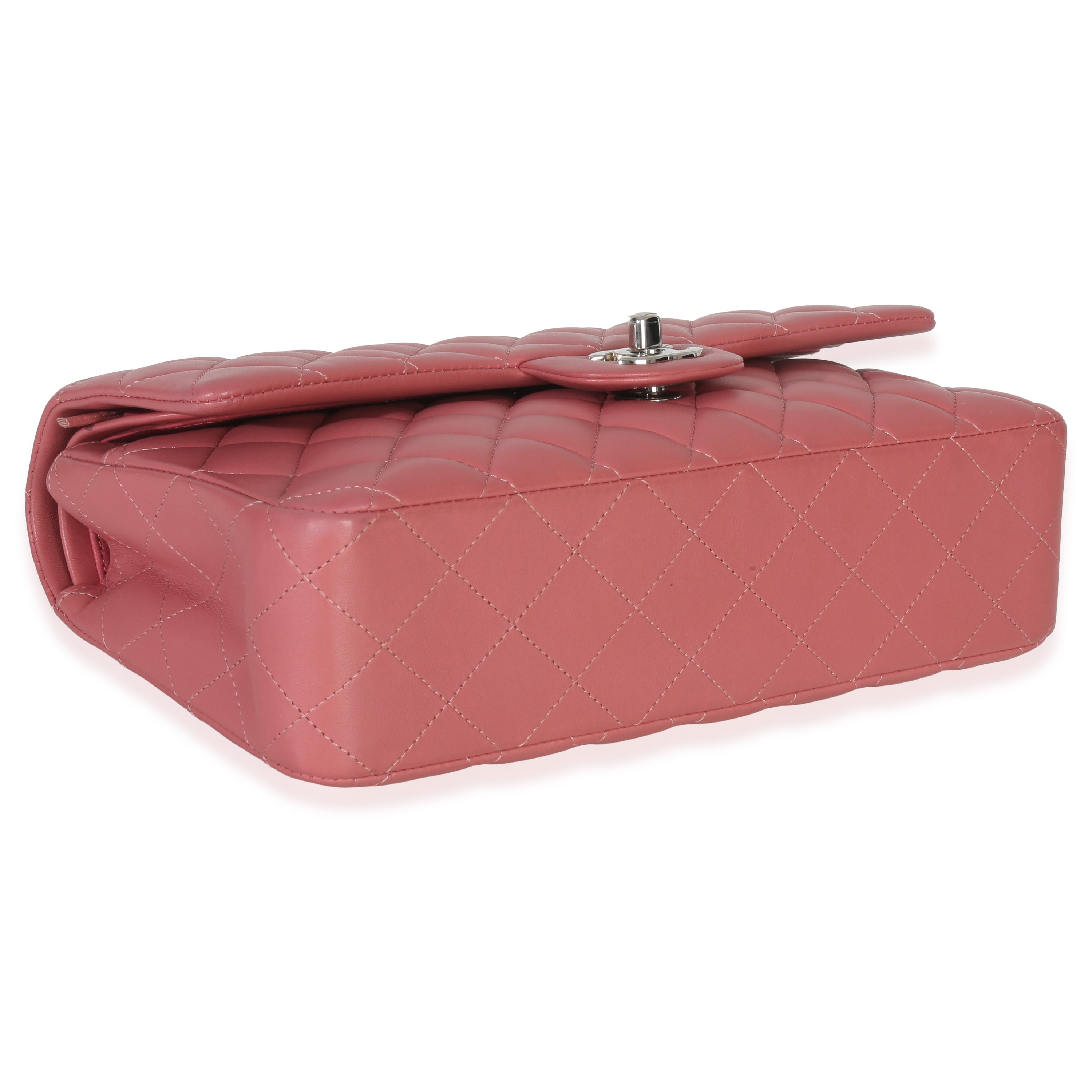 Chanel Pink Quilted Lambskin Medium Classic Double Flap Bag
