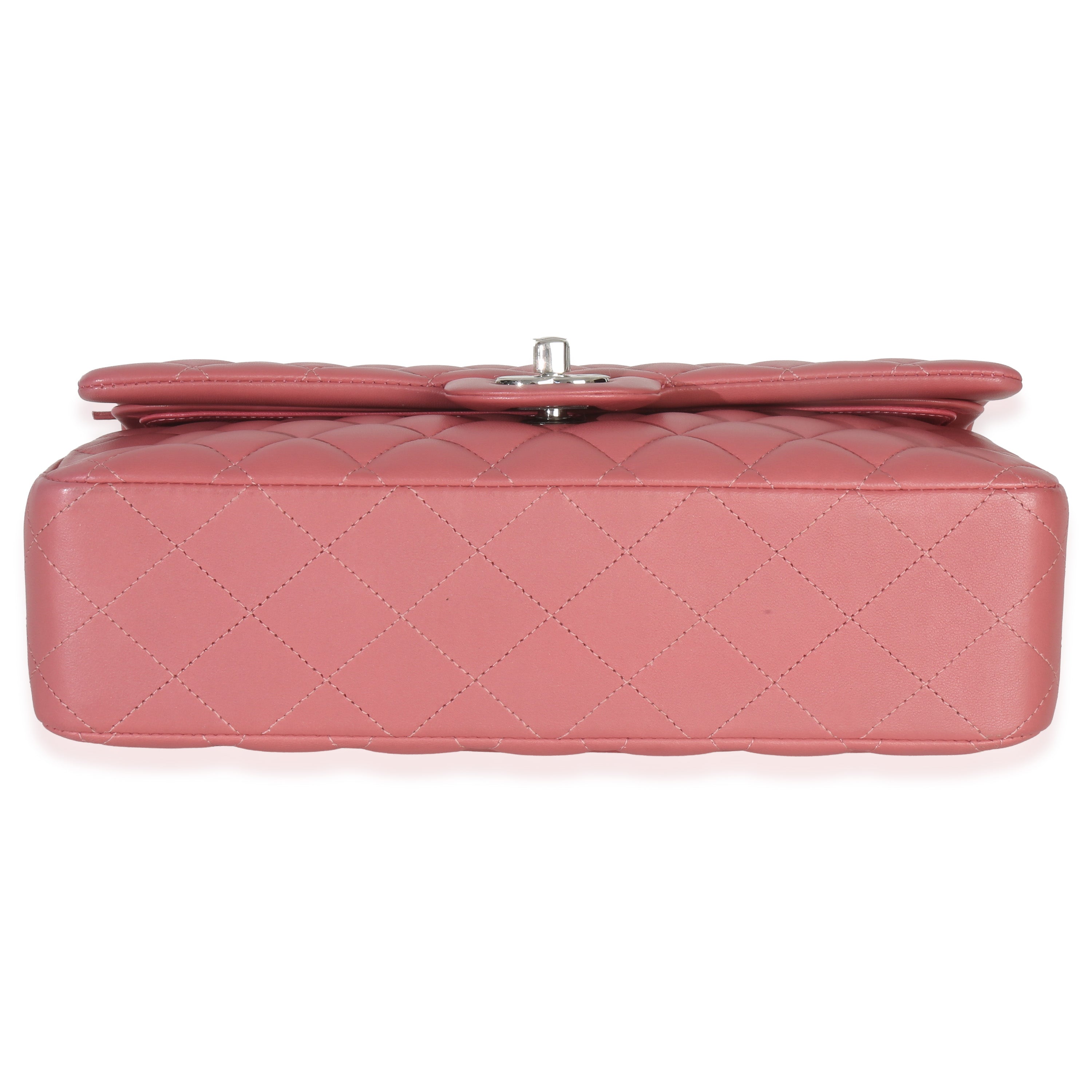Chanel Pink Quilted Lambskin Medium Classic Double Flap Bag