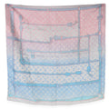 Louis Vuitton Pink Multicolor Silk Monogram Rising Confidential Square Scarf