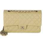 Chanel Olive Quilted Caviar Medium Classic Double Flap Handbag