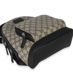 Gucci Black Beige GG Supreme Canvas Eden Small Backpack