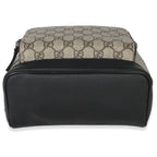 Gucci Black Beige GG Supreme Canvas Eden Small Backpack