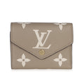 Louis Vuitton Tourterelle Creme Giant Monogram Empreinte Victorine Wallet