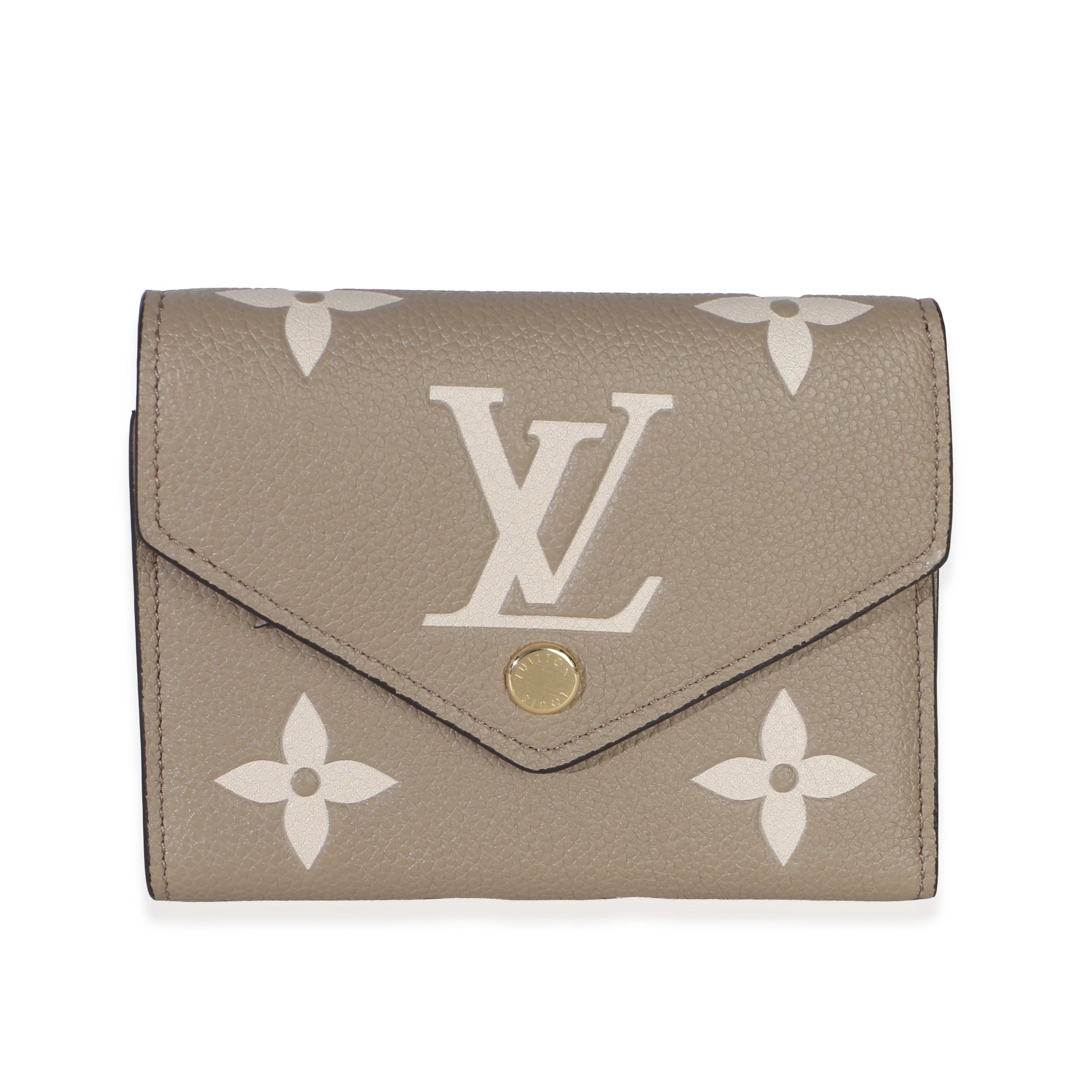 Louis Vuitton Tourterelle Creme Giant Monogram Empreinte Victorine Wallet